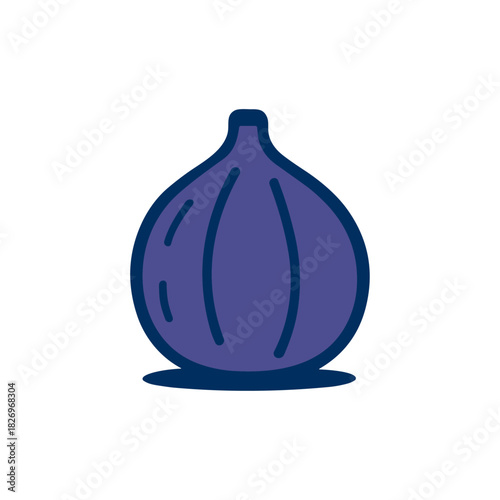 Fig fruit icon logo flat vector design