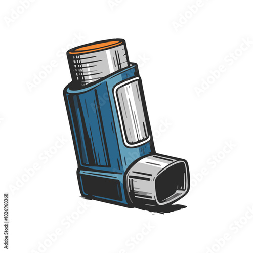 An inhaler icon logo flat vector design