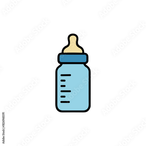 Baby feeder icon logo flat vector design