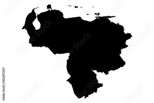 Venezuela Silhouette Map illustration