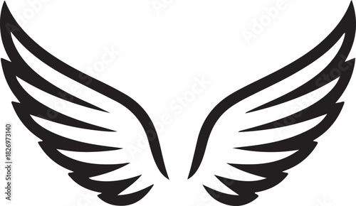 Bird Wings modern logo symbol Vector Art, Icons, and Graphics
