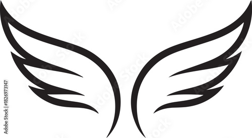 Bird Wings modern logo symbol Vector Art, Icons, and Graphics