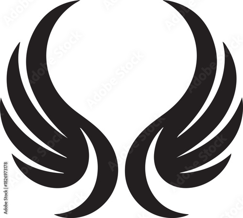Bird Wings modern logo symbol Vector Art, Icons, and Graphics