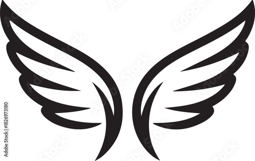 Bird Wings modern logo symbol Vector Art, Icons, and Graphics