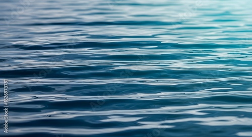 Fototapeta Naklejka Na Ścianę i Meble -  Blue water surface with ripples abstract nature background calm sea texture