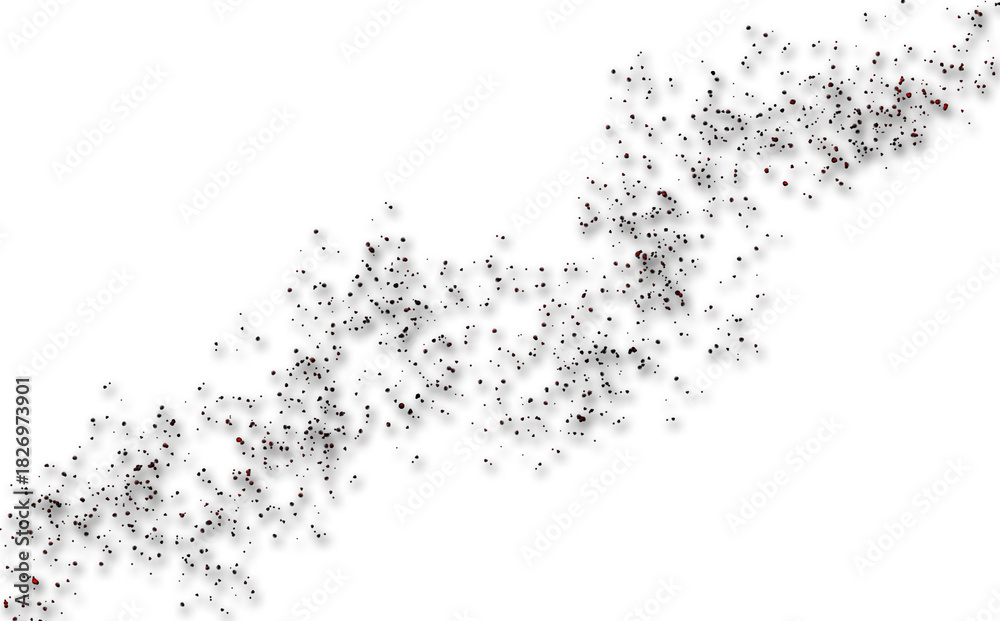 Obraz premium Large crowd of tiny people forming a diagonal line on a white background