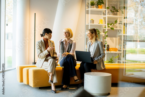 Business colleagues discuss...