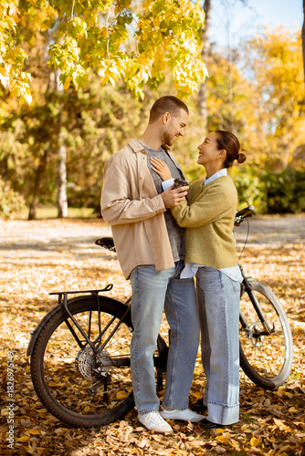 Romantic autumn stroll in t...