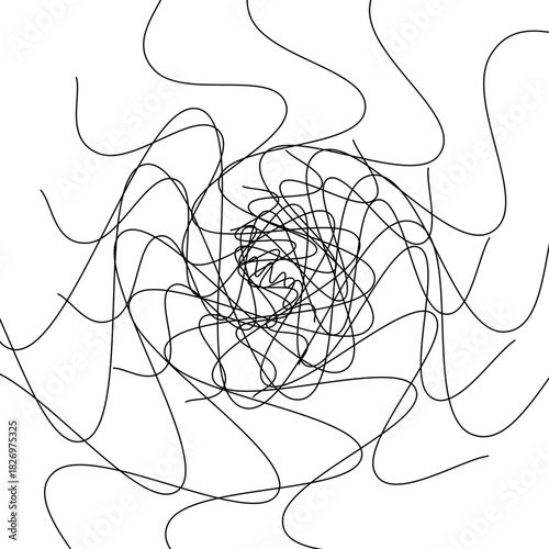 A gray wave with a white background. The wave is made up of many lines and curves