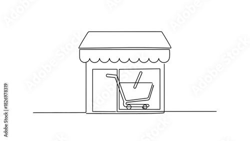 Online shop shopping cart retail store commerce market sale purchase business digital e commerce buy product