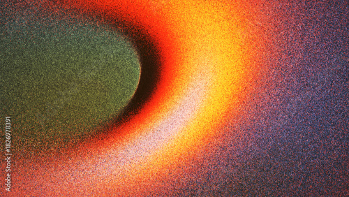 Abstract deep grainy gradient background created from thousands of individual dots. Noise effect with nostalgic analog charm and tactile atmosphere for creative visual, creative graphic design project