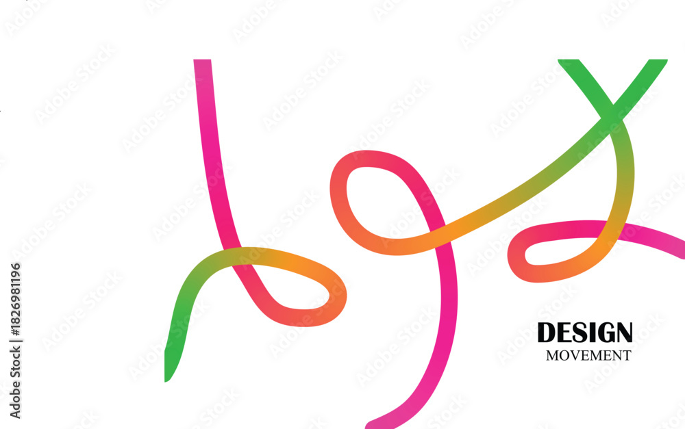 Fototapeta premium Abstract Gradient Color Wave Pattern 3D Wavy Rainbow Lines Vector Geometric Background