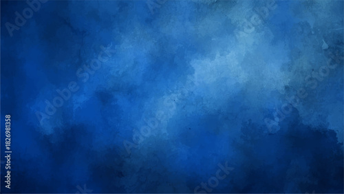 Deep Blue Abstract Watercolor Texture: Navy & Sapphire Cloud Swirl Background for Ocean, Cinematic & Dramatic Digital Design Projects