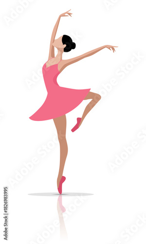  Graceful ballerina in pointe shoes