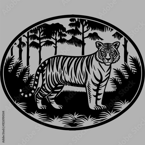 Tiger in the nature habitat tiger male walking head on composition wildlife scene with danger animal hot summer in rajasthan india dry trees with beautiful indian tiger panthera tigris