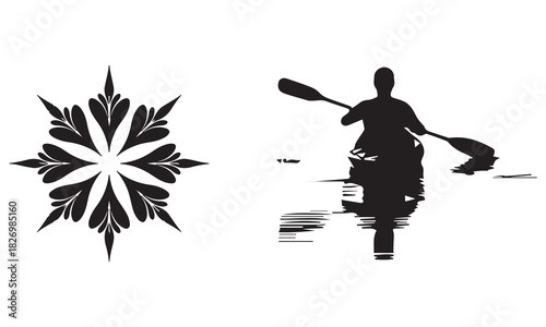 Nautical Adventure Silhouettes Vector Bundle: Pirate Ships, Lighthouse, Kayaking, and Boat Decals