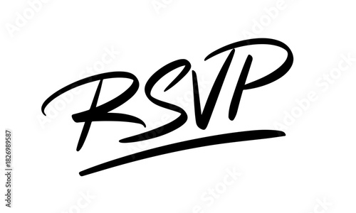 RSVP Elegant Calligraphy Vector Design