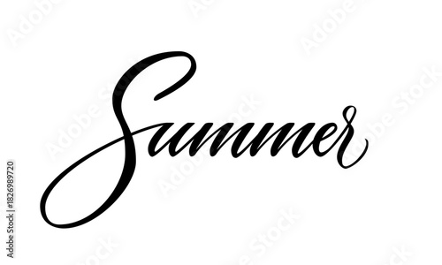 Summer Classic Calligraphy Lettering Vector