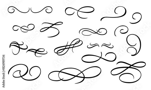 Flourish Design Elegant Element Calligraphy Vector Pack