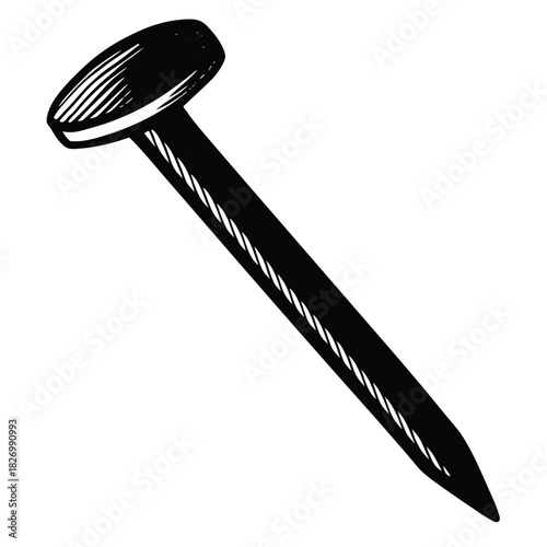 nail vector icon on white background