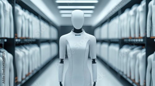Futuristic Mannequin in Modern Display Environment