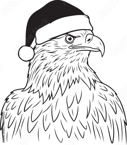 Beautiful Christmas Day Line Art Design