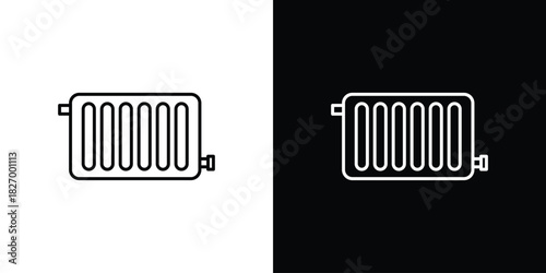 car radiator icons vector. doodle. on a white background.
