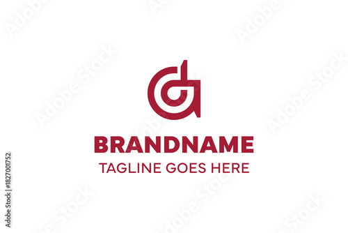 Letters GD DG Monogram Logo, suitable for any brand with GD DG initials