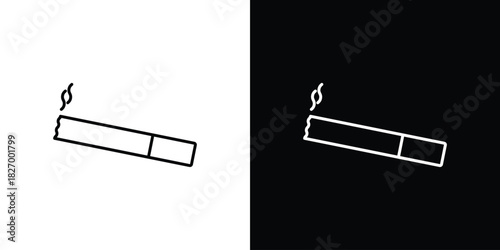 Cigarette icons vector. doodle. on a white background.