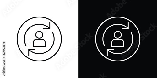 Customer retention icons vector. doodle. on a white background.