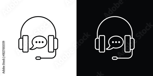 Customer support icons vector. doodle. on a white background.