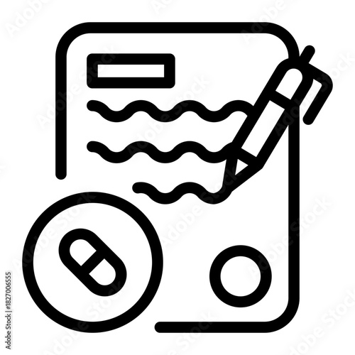 This Prescription icon is suitable for pharmacy.