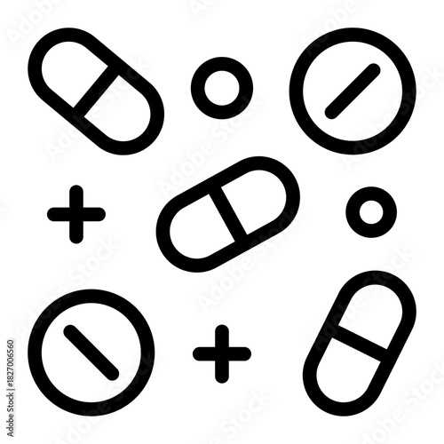 This Pills icon is suitable for pharmacy.