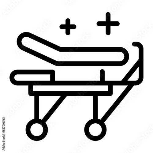 This Stretcher icon is suitable for pharmacy.