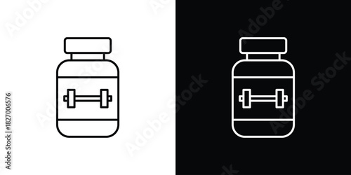 Fitness supplement icons vector. doodle. on a white background.