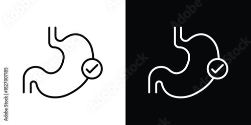 Good digestion icons vector. doodle. on a white background.