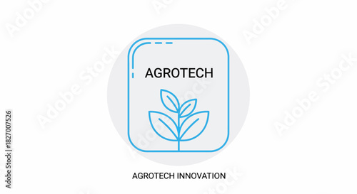 Agrotech Innovation Logo with Plant Symbol.