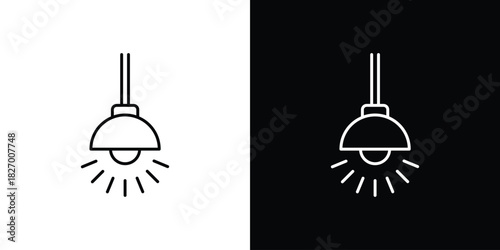 Hanging light icons vector. doodle. on a white background.