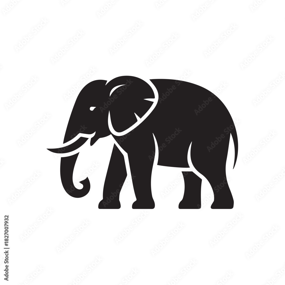 Fototapeta premium Vector of Asian Elephant 