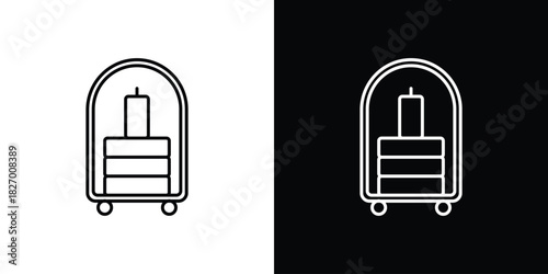 Hotel service icons vector. doodle. on a white background.