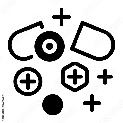 This Vitamin icon is suitable for pharmacy.