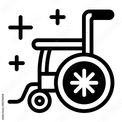 This Wheelchair icon is suitable for pharmacy.