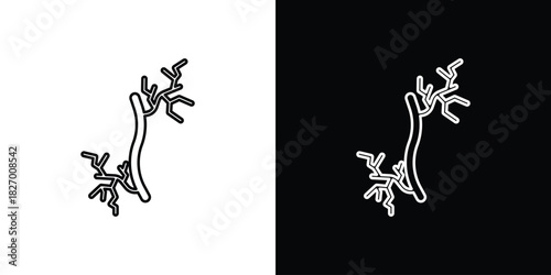 Human artery icons vector. doodle. on a white background.