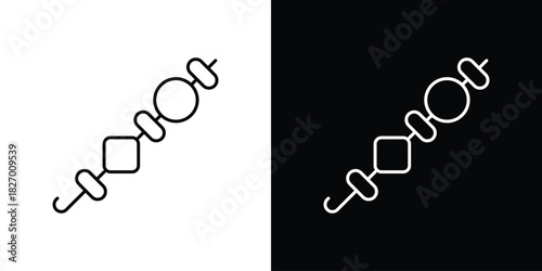 Kebab icons vector. doodle. on a white background.
