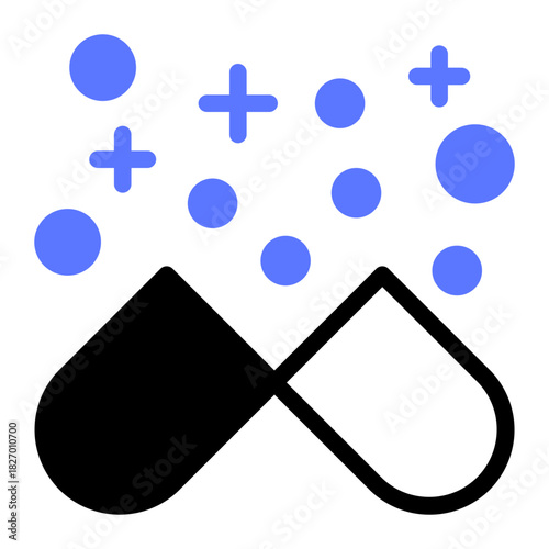 This Capsule icon is suitable for pharmacy.