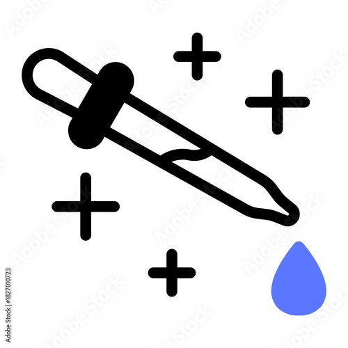 This Eyedropper icon is suitable for pharmacy.