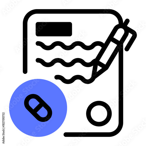 This Prescription icon is suitable for pharmacy.
