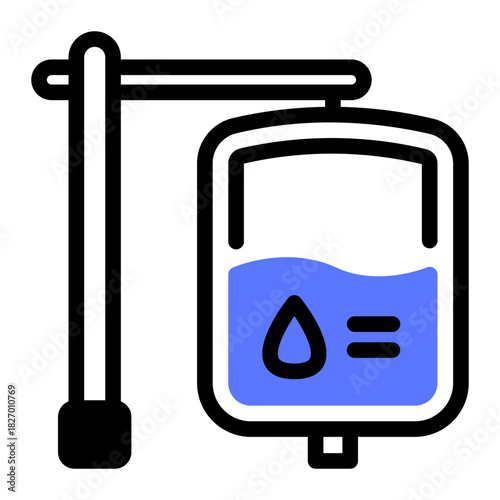 This Saline icon is suitable for pharmacy.
