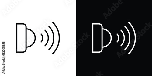 Motion sensor icons vector. doodle. on a white background.