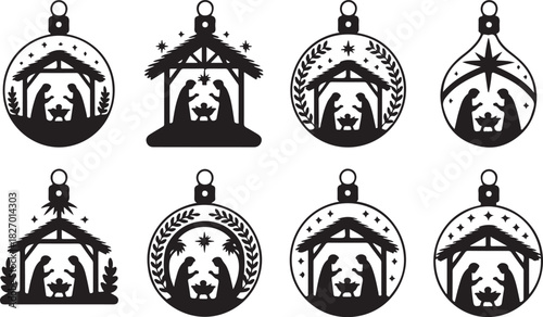 Laser Cut Nativity Bundle for Ornaments